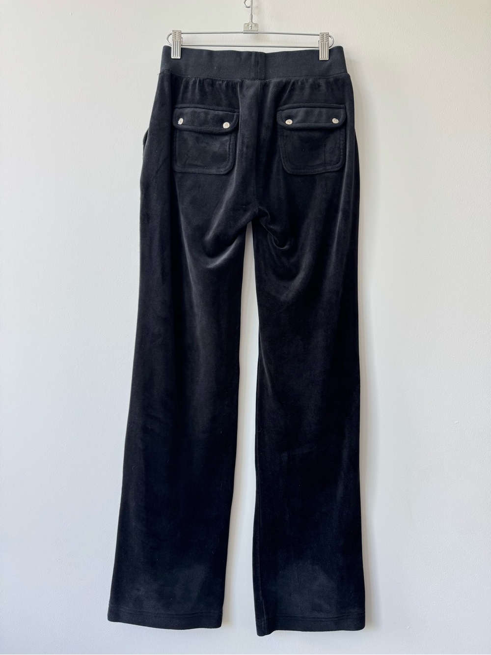 Juicy Couture Black Drawstring Joggers with Front and Back Pockets - size S - Picture 2 of 8